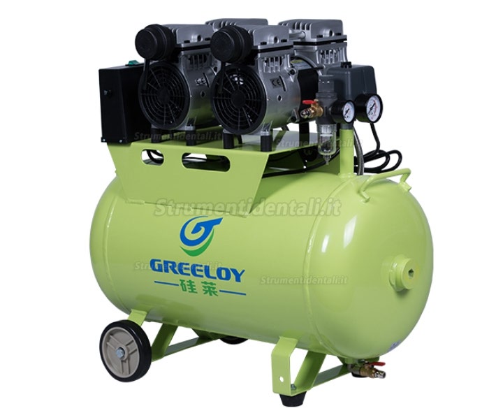 Greeloy® GA-62 60 litri compressore silenziato odontoiatrico senza olio 1200w